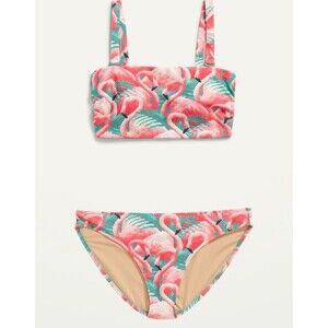 New 4xl Flamingo Bandeau Bikini swim Suit Set 2-PieceWomen Old Navy Pink